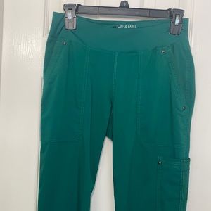 Purple label yoga by healing hands scrub set, green, XS.